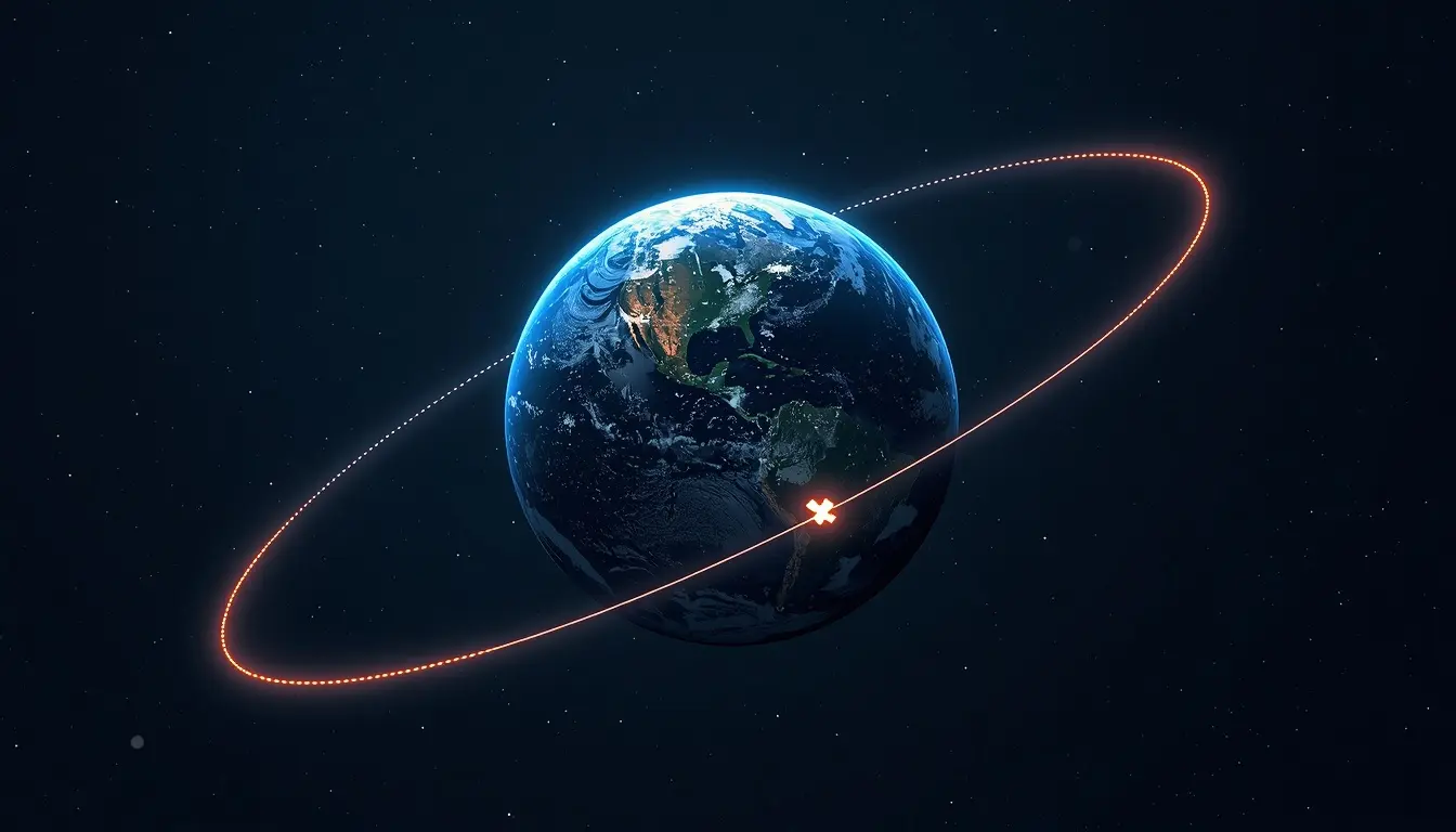 Screenshot of OrbitMap's Next Pass feature showing when the ISS is visible overhead